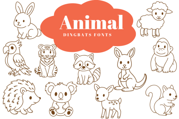 Animal Font: A Sketch Style Dingbats Typeface for Creative Projects