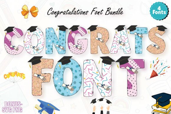 Congratulations Colorful Alphabets: A Font for Celebration