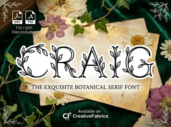 Craig: A Typeface Where Nature Meets Bold Design