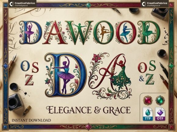 Dawood: Where Ballet's Fluidity Meets Decorative Serif Typography