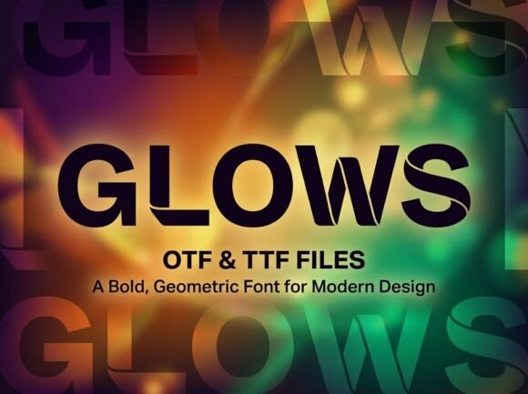 Glows: The Artistic Display Font for High-Impact Design