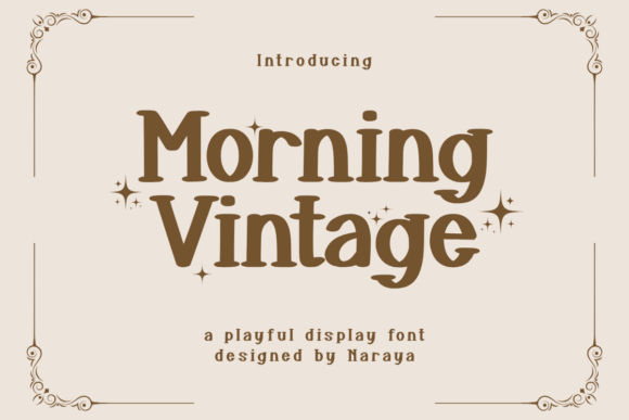 Morning Vintage: A Playful Display Font for Modern Projects