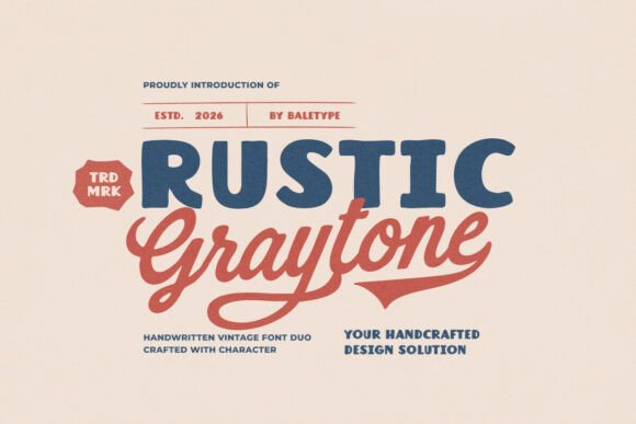 Rustic Graytone: A Font Duo for Authentic Design